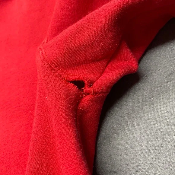 Paul Frank Hoodie Sweatshirt Red Pullover Y2K Vintage Monkey Graphic Print - Picture 8 of 14